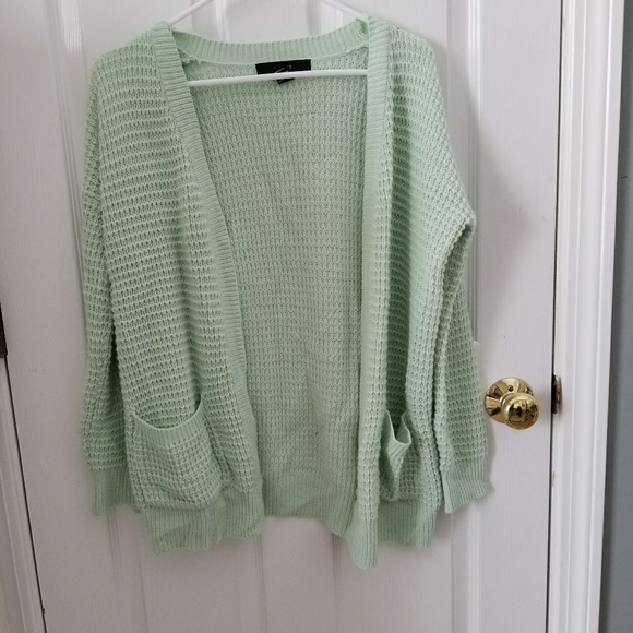 Mint Green Knit Sweater/Cardigan - Picture 1 of 3